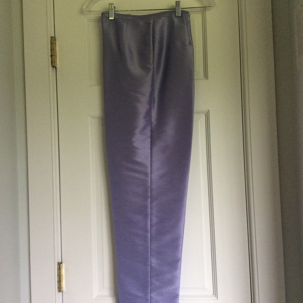 Kay Unger silk dupioni pants and top - Picture 2 of 3